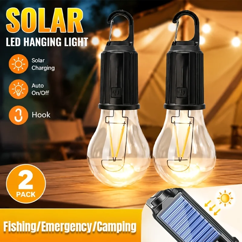 Outdoor Camping Adventure Lamp - Solar LED Camping Lights Type-C Rechargeable