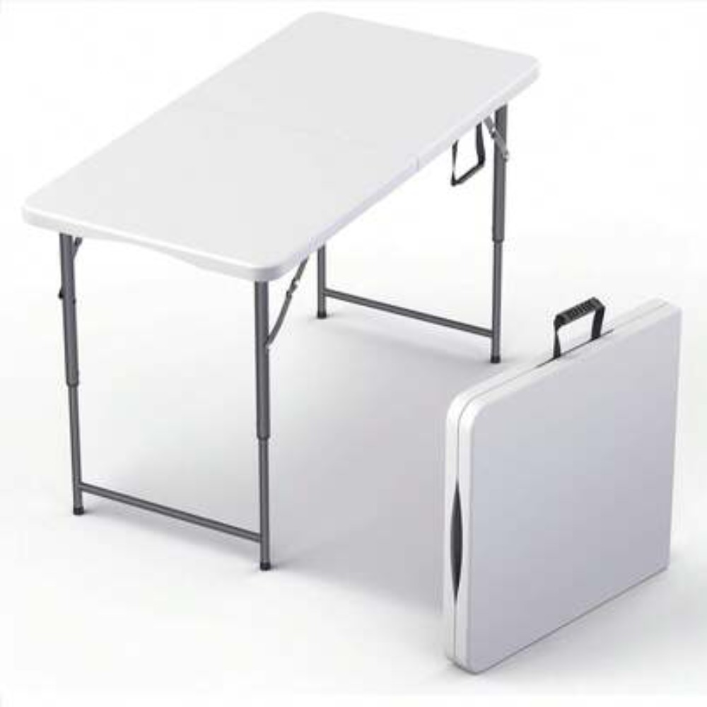 Outdoor Indoor Camping - 4FT Foldable Table Adjustable Height with