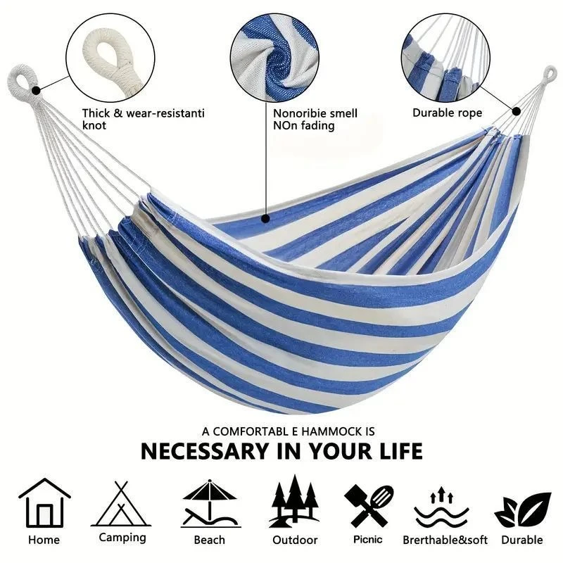 Canvas No Wooden Stick Hammock - đánh giá và giá Outdoor Indoor Camping