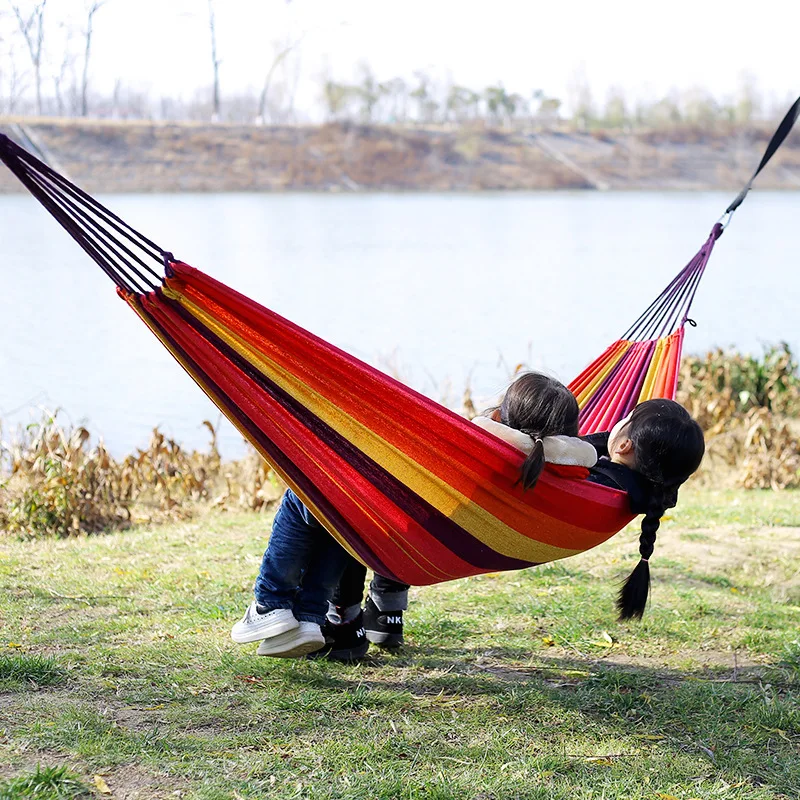 Canvas No Wooden Stick Hammock - đánh giá và giá Outdoor Indoor Camping