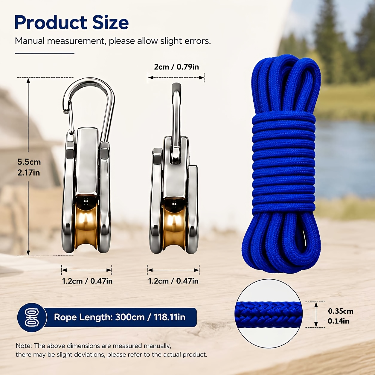 4/6/8pcs Rope Set with Roller  - đánh giá và giá Outdoor Camping Outfit