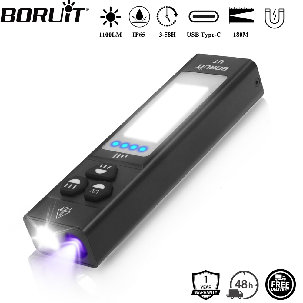 BORUiT U7 UV LED EDC Flashligh - đánh giá và giá Outdoor Camping Lantern