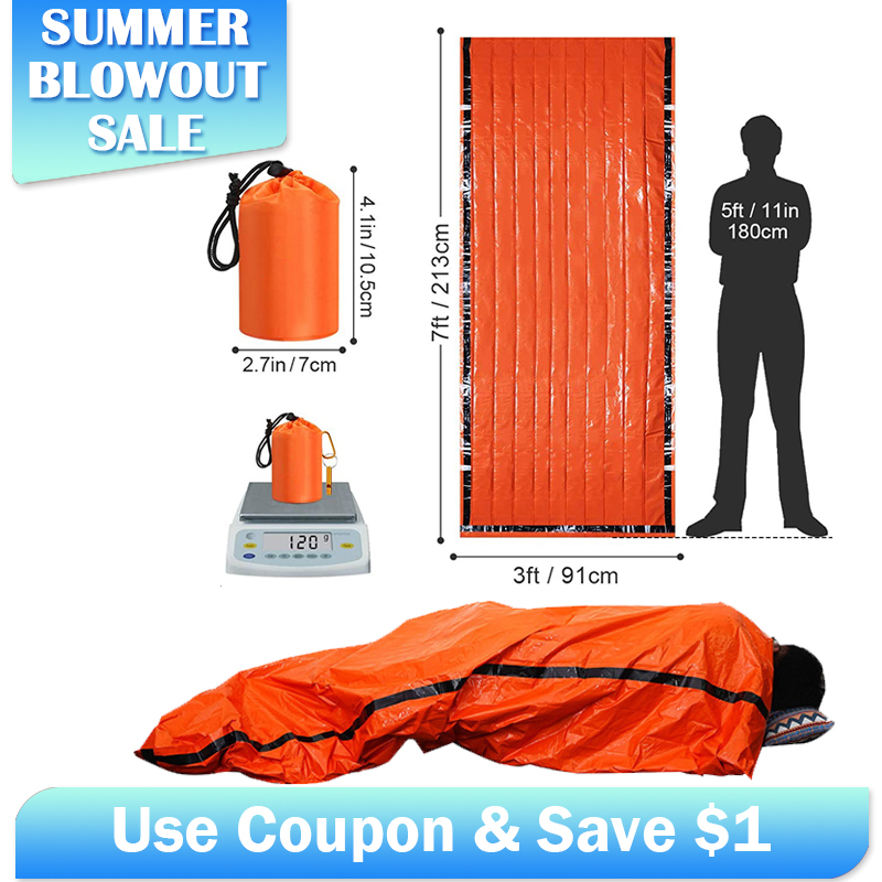 Emergency Mylar Sleeping Bag T - đánh giá và giá Outdoor Camping Sleeping Bag