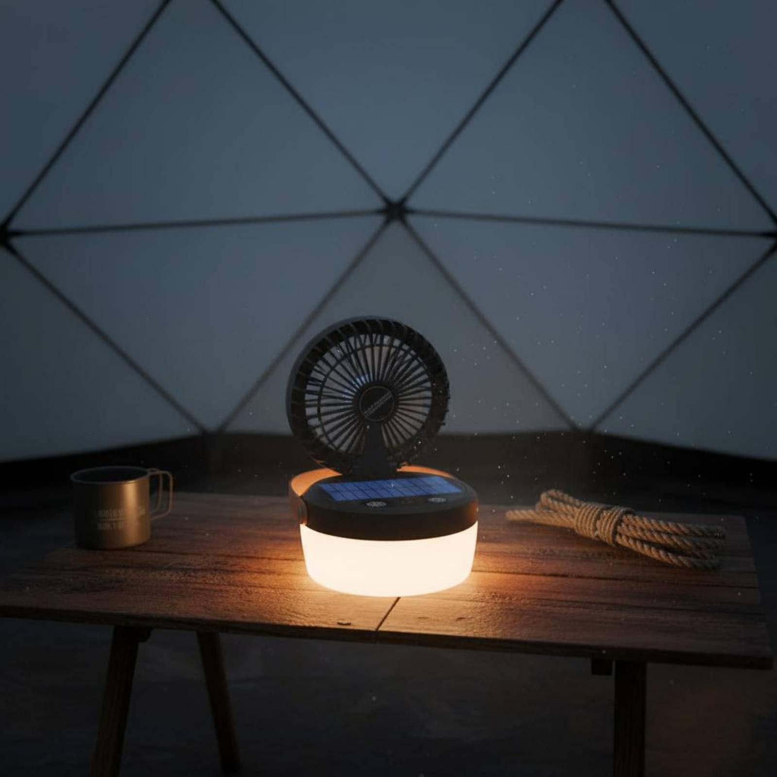 Solar Camping Fan Lantern Fold - đánh giá và giá Outdoor Camping Gear