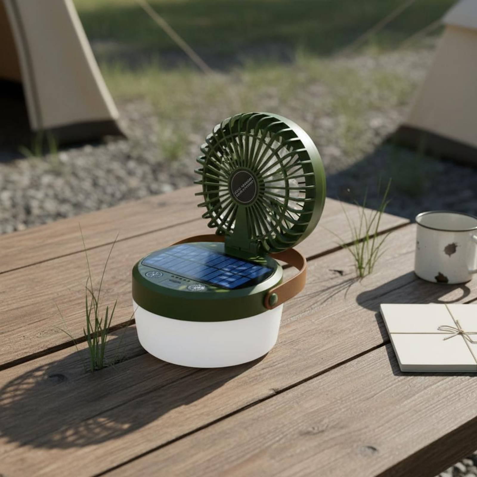 Solar Camping Fan Lantern Fold - đánh giá và giá Outdoor Camping Gear