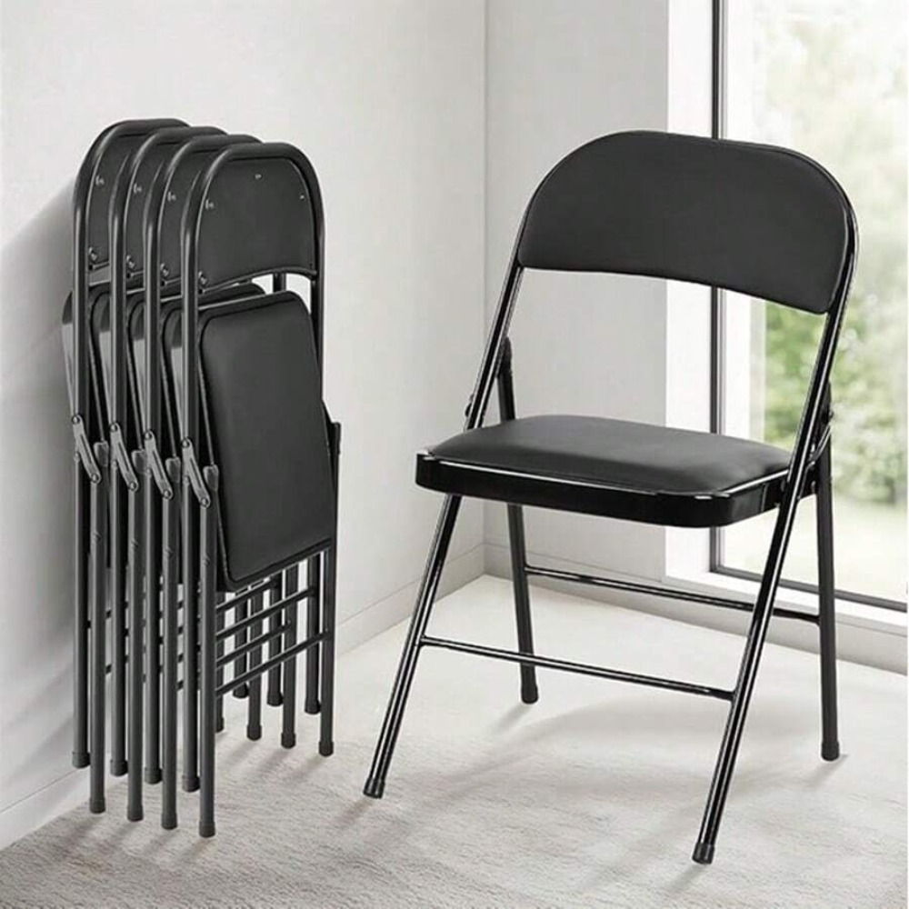 Folding Chair 4 Pack Leather P - đánh giá và giá Outdoor Indoor Camping