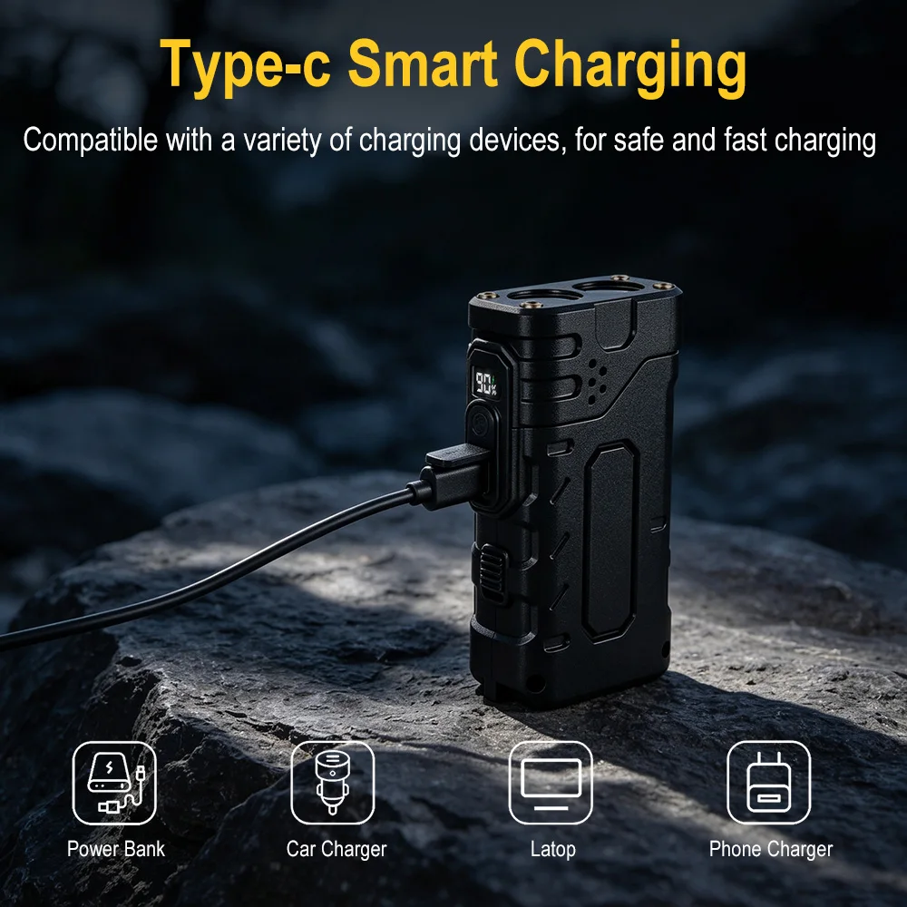 BORUIiT Hand Crank EDC LED Fla - đánh giá và giá Outdoor Camping Lantern