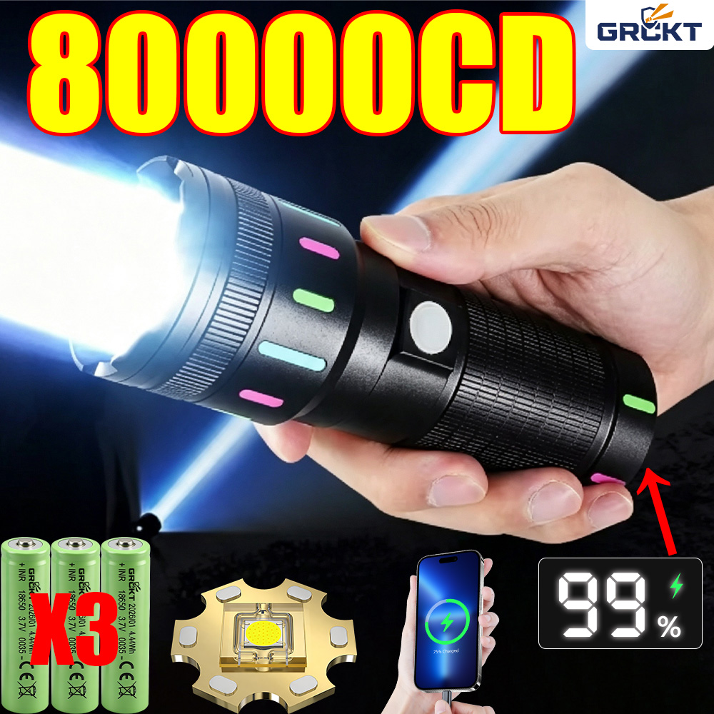 80000CD Most Powerful LED Flas - đánh giá và giá Outdoor Camping Lantern