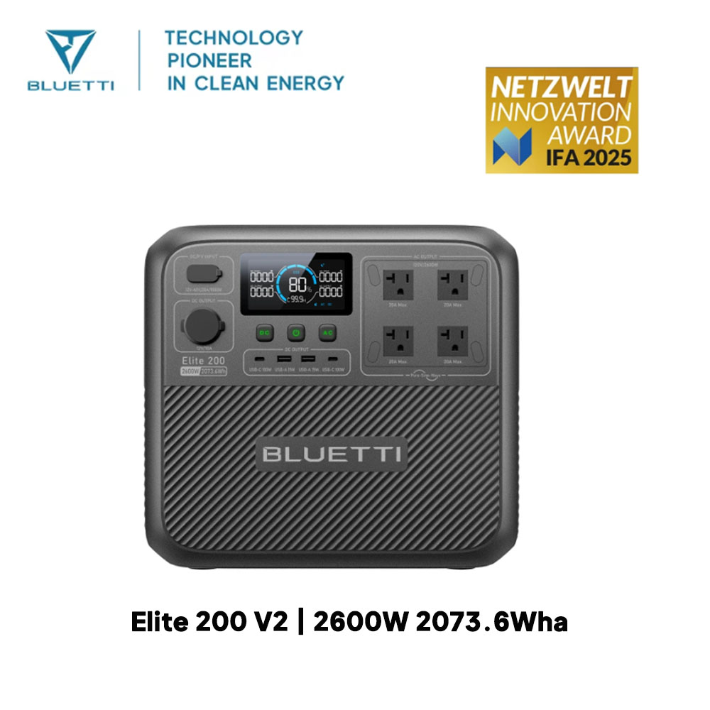 【Renew】BLUETTI Elite 200 V2 Po - đánh giá và giá Outdoor Camping Outfit